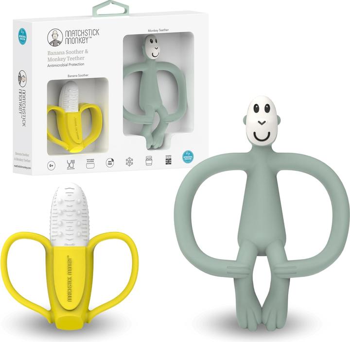 Matchstick Monkey Geschenkset Beissringe Banane & Affe