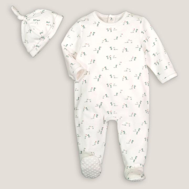 Actual product image La Redoute Collections Romper suit and cap set (74)
