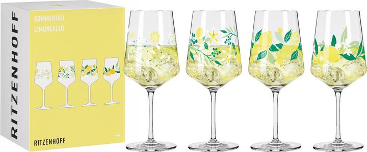 Produktbild Ritzenhoff Aperitif-Glas SOMMERTAU F24 Limoncello Hugo 4er Set Inhalt je 544 ml (5.44 dl, 4 x, Aperitifgläser)