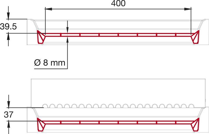 Actual product image Servetto Trouser rail bars Papillon anthracite