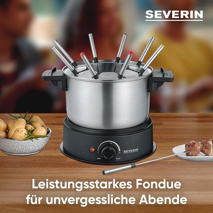 Produktbild Severin elektrisches Fondue-Set mit farblich markierten Gabeln (Fondue Chinoise)