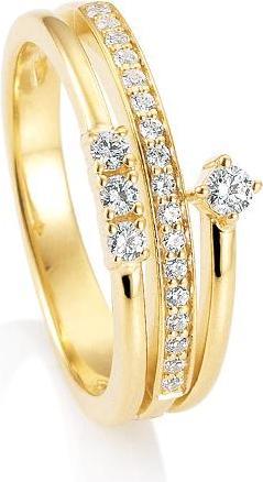 Breuning RING - BRILL. 0,288 Ct. H/si (48, 585/14 K Gold)