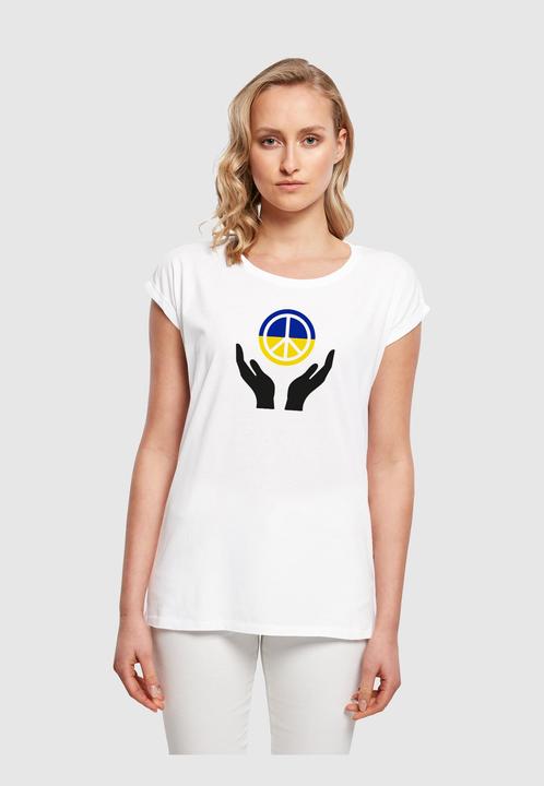 Immagine prodotto Merchcode Maglietta da donna Peace - Hand Peace a spalla estesa - 161437 (S)