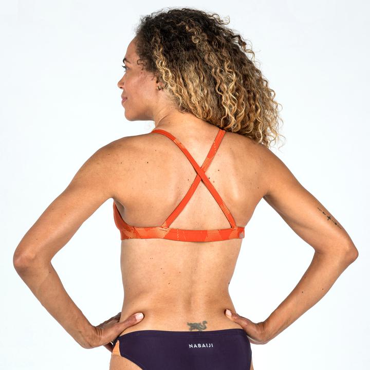 Immagine prodotto Nabaiji Top bikini sportivo da donna ultra resistente al cloro - Jana Ice arancione (46)