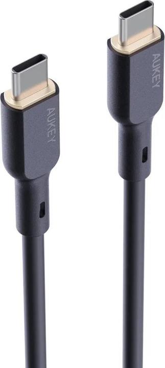 Produktbild Aukey USB-C Cable in Silicone, 100W, 1m - Black (1 m, USB 3.2 Gen 1, 100 W)