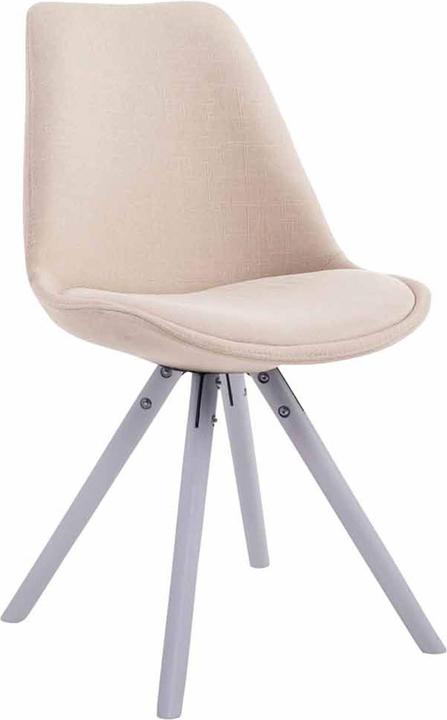 Produktbild Swisshandel24 4er Set Stühle Toulouse Stoff Rund weiss, creme