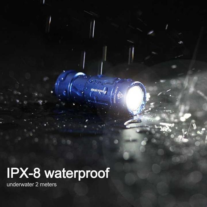 Actual product image Fenix Keychain light UC02 LED purple with Li-Ion battery