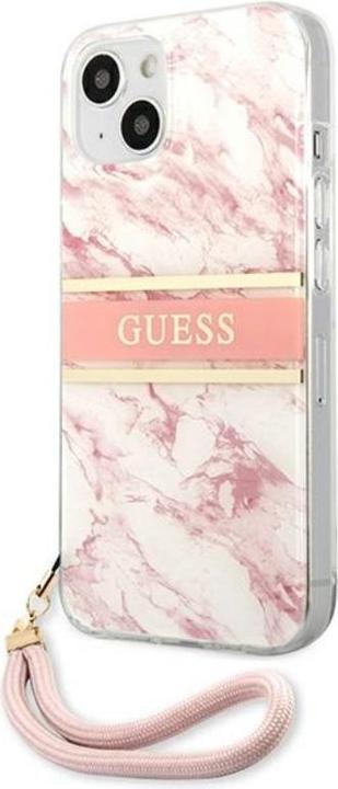 Immagine prodotto Guess Copertina rigida a strisce di marmo con cinturino (Apple iPhone 13 mini)