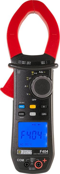 Image du produit Chauvin Arnoux F404 Pince ampèremétrique numérique Protégée contre les éclaboussures (IP54) CAT III 1500 V, CAT IV (CAT IV 1000V, CAT III)