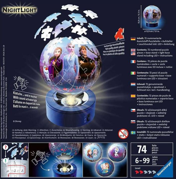 Produktbild Ravensburger Nightlight - Frozen 2 (72 Teile)