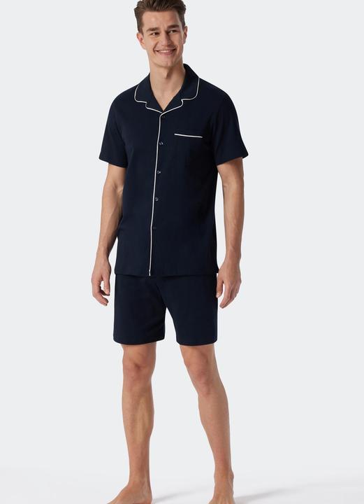 Produktbild Schiesser Pyjama "Fine Interlock" marine (48)