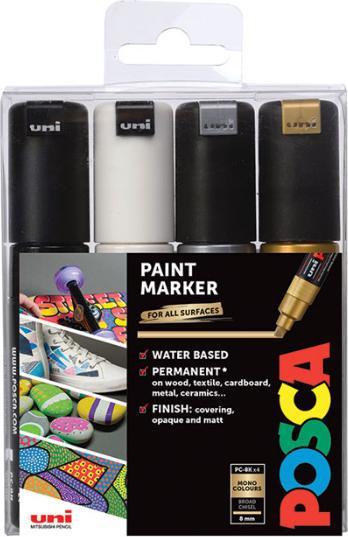 Immagine prodotto Posca Marchio PC-8K con punta a cuneo (Multicolore, 8 mm, 4 x)