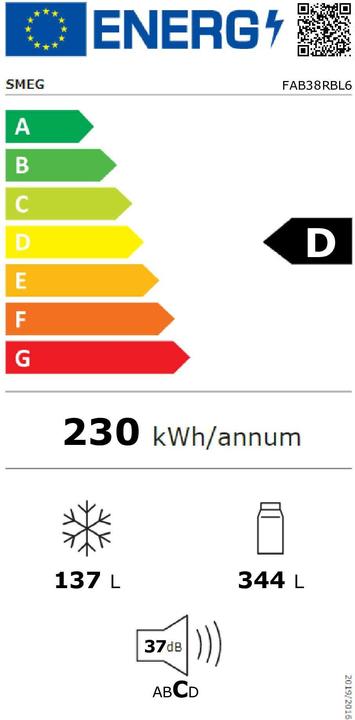 Energie-Label Smeg Retro Style FAB38RBL6 (481 l)