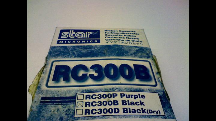 Actual product image Star Micronics 80981611 RC300B Ribbon Nylon fits SP300 1.6 million characters, Black