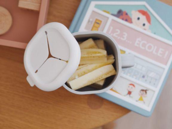 Actual product image Beaba Silicone Snack Box Pick And Snack, Velvet Grey