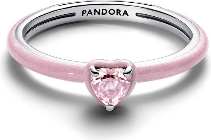 Actual product image Pandora Pink Chakra Heart Ring (56, 925 Silver)