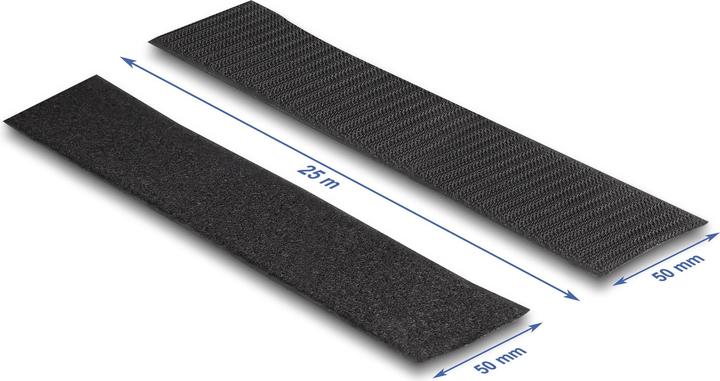 Actual product image Delock Velcro tape 25m x 50mm Durable and self-adhesive (50 mm)