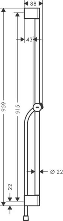Produktbild hansgrohe Brausestange UNICA PULSIFY 900mm chrom