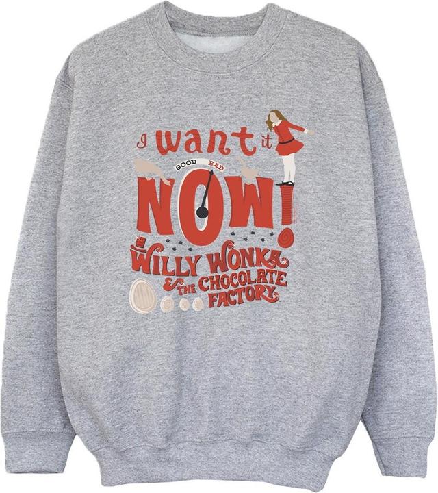 Willy Wonka & the Chocolate Factory Verruca Salt I Want It Now Sweatshirt Mädchen