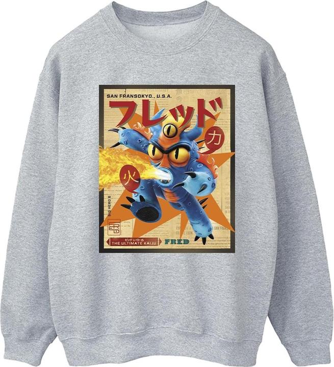 Disney Big Hero 6 Baymax Fred Newspaper Sweatshirt (S)