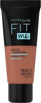 Actual product image Maybelline New York Maybelline Fit Me Foundation Matte & Poreless Full Coverage Blendable for Normal to Oily Skin 30ml 3 (352 Truffle)