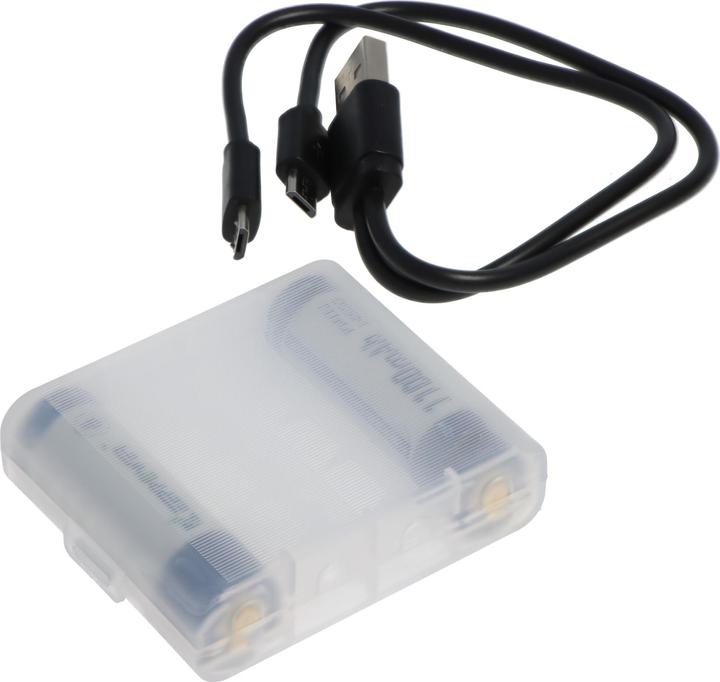 Actual product image Keeppower Li-ion Akku 14500 mit 1100mAh 3,7V, 50,3x14,2mm, mit USB Lademöglichkeit (1 pcs., AA, 1100 mAh, Rechargeable battery)