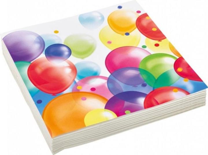 Amscan 20 Napkins Balloons (10 x, 33 x 33 cm)