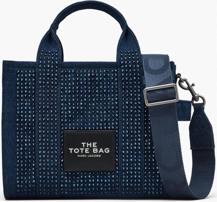 Actual product image Marc Jacobs borsa the small tote in denim with critical application