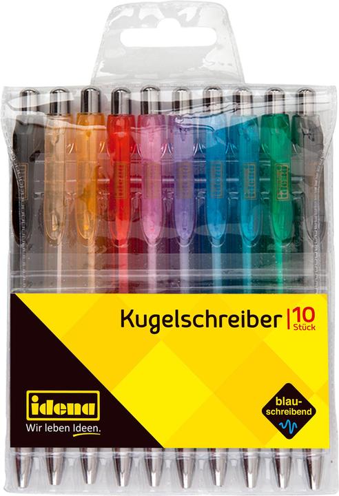 Idena 500275 - Ballpoint pen, 10 pieces, blue ink (10 x)