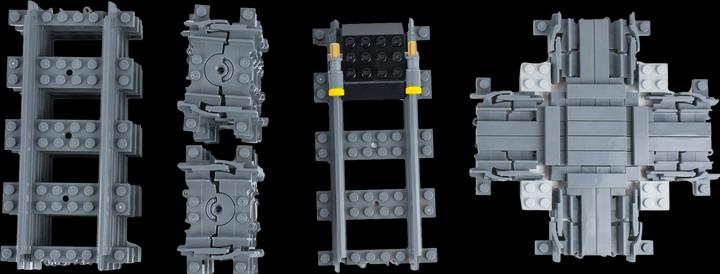 Produktbild LEGO City Eisenbahn Schienen-Set mit Schienen, Kreuzung und Prellbock - NEU! Teile 68x