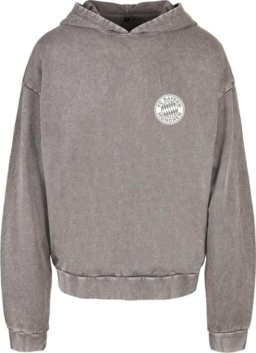 FC Bayern München Logo Acid Washed Oversized Hoody - 113337 (3XL)