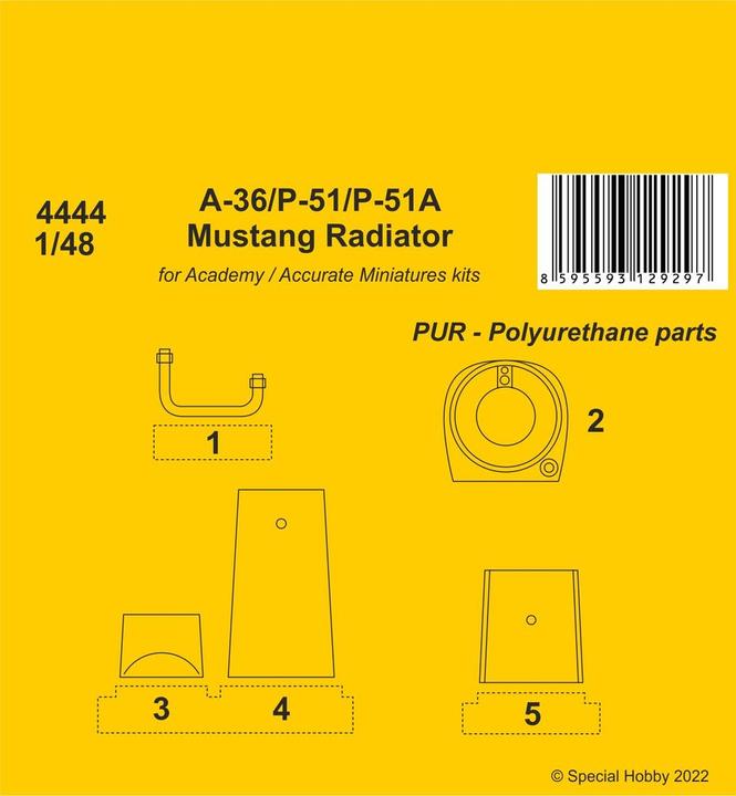 Produktbild CMK A-36 Apache / P-51 / P-51A Mustang Radiator