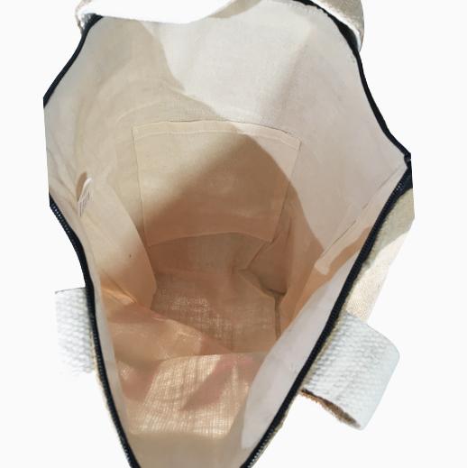 Actual product image Bekos Large Jute Shopper "My Bag" orange