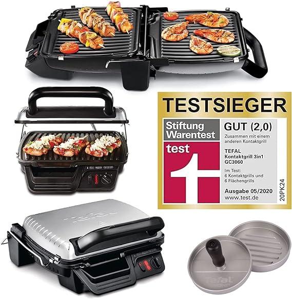 Image du produit Tefal GC3060 Gril électrique 3 en 1 + W875 Presse à hamburgers