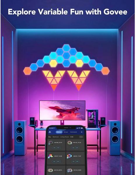 Actual product image Govee Glide Hexa Light Panels (458 lm)