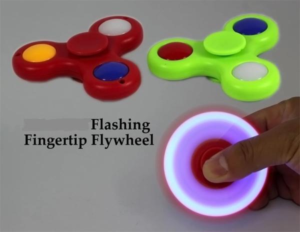 Produktbild Fun trading 1 Finger-Kreisel fidget spinner LED Licht Chrome Far