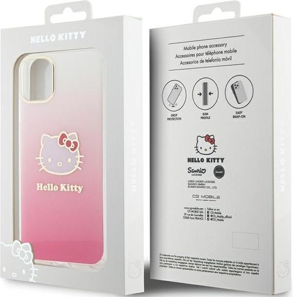 Image du produit Hello Kitty HKHCN61HDGKEP iPhone 11 / Xr 6.1" różowy/pink hardcase IML Gradient Electrop Kitty Head (Apple iPhone 11)