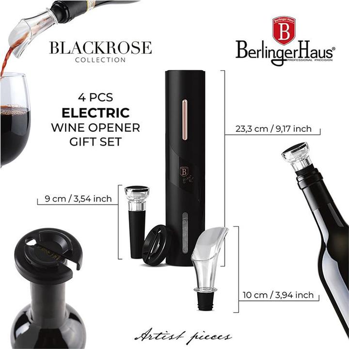 Immagine prodotto BerlingerHaus Set di apribottiglie per vino (Cavatappi elettrico)