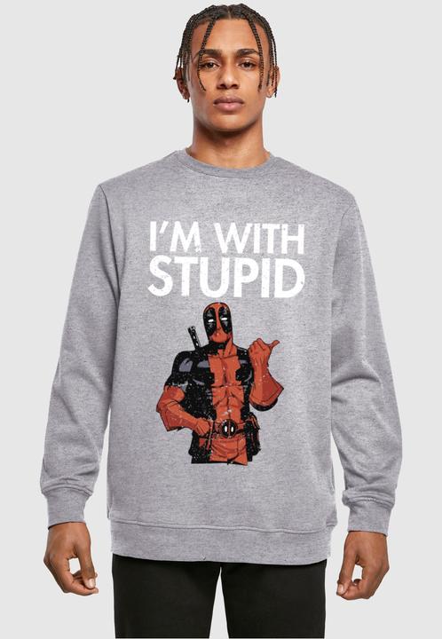 Immagine prodotto Absolute Cult Deadpool - Maglia a girocollo I Am With Stupid - 115375 (XXL)
