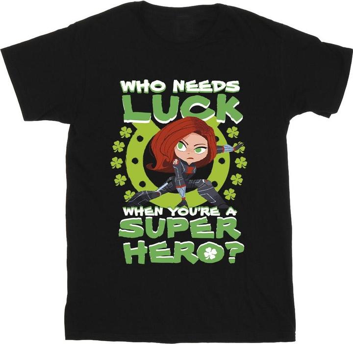 St Patrick's Day Black Widow Luck TShirt (M)