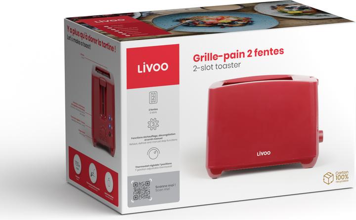 Image du produit Livoo Grille-pain (Prise UE)