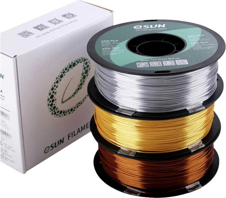Actual product image eSUN eSilk (PLA, 1.75 mm, 1000 g, Gold)