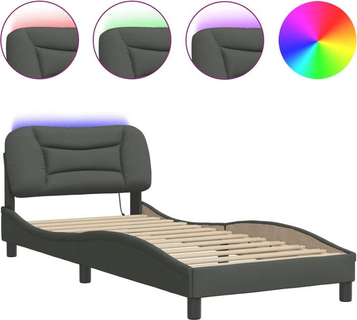 Image du produit VidaXL Cadre de lit avec tissu LED (100 x 200 cm)