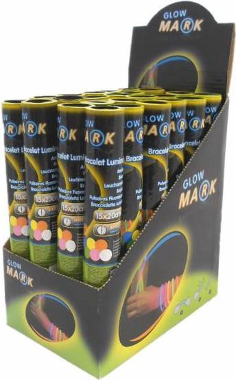 Magni Goodmark 1351114-N - Knicklicht Armbänder, 15 Bänder mit Verbindungsstücken, farbig sortiert, Leucht
