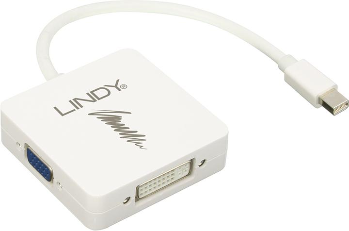 Immagine prodotto Lindy Adattatore da Mini-DP 1.2 a HDMI 4K30/DVI/VGA (HDMI, DVI, VGA, 20 cm)