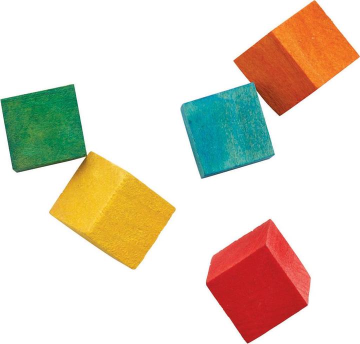 Actual product image Colorations Colourings - Coloured wooden cube blocks, 196st.