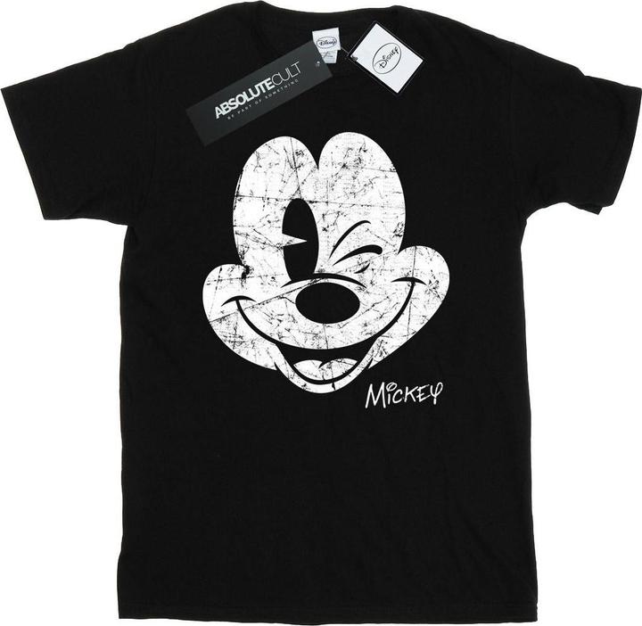 Disney Mickey Mouse Distressed Face TShirt
