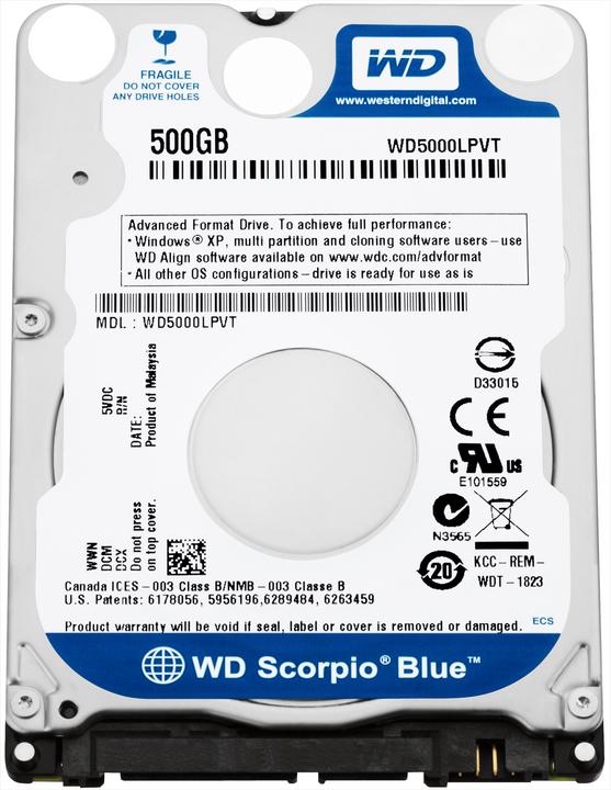 Produktbild WD Scorpio Blue (0.50 TB, 2.5")
