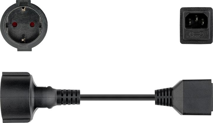 Produktbild Goobay Spannungsversorgungs-Verlängerungskabel (0.20 m, CEE 7/3)