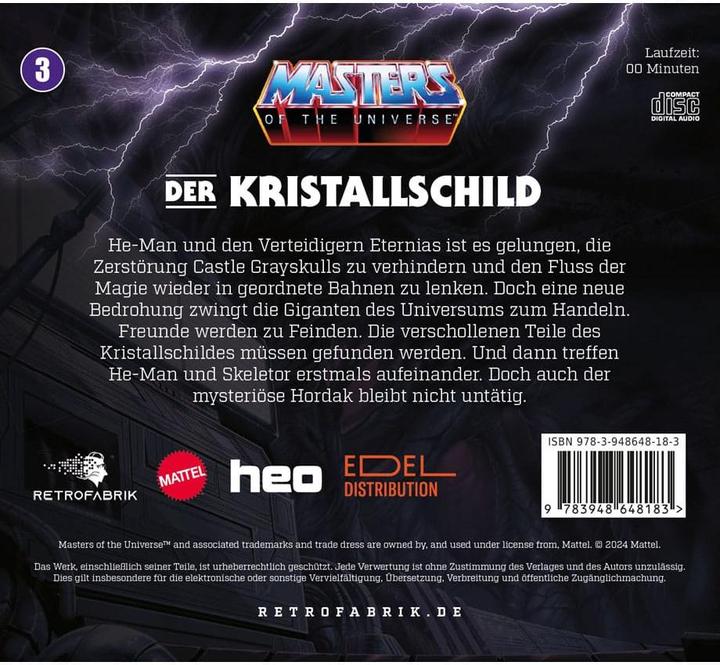 Produktbild Masters of the Universe Hörspiel-CD Folge 3: Der Kristallschild *Deutsche Version* (Masters of the Universe, Deutsch)